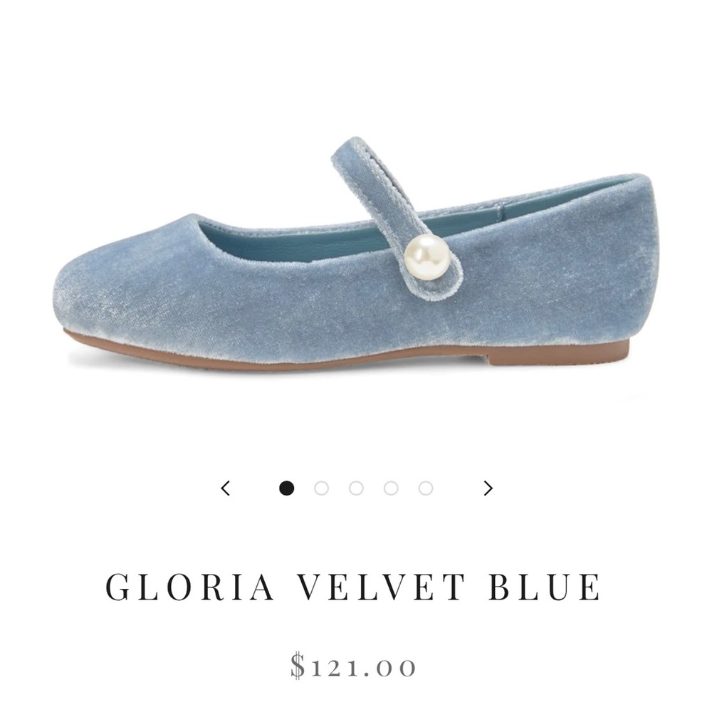 Baby Blue Velvet Ballet dress shoes